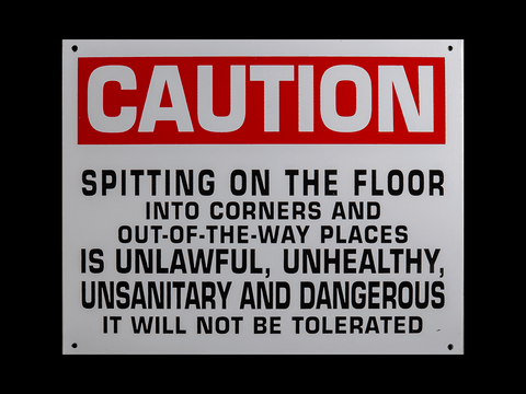Spitting Caution Sign