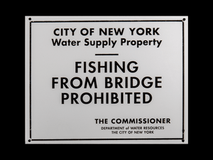 City of New York No Fishing Sign