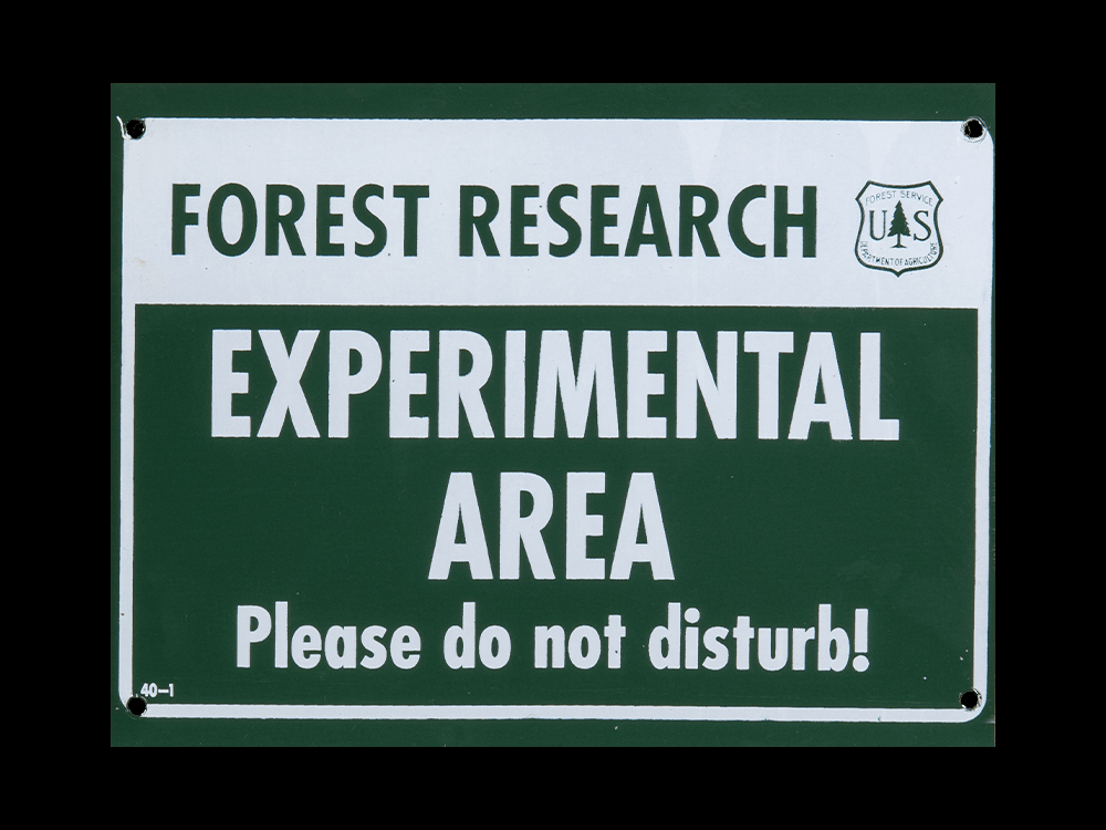 Area Open Sampling Lab Sign Forest Research Experimental Area Sign – DKG Signs