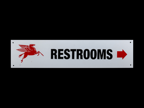 Mobil Pegasus Restrooms Sign