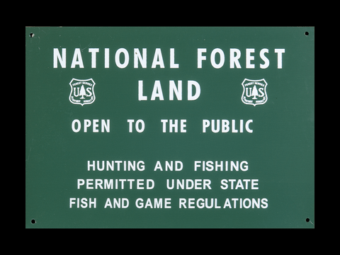 National Forest Land Sign