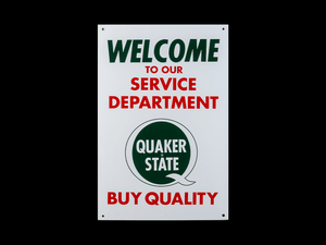 Quaker State Service Department Sign