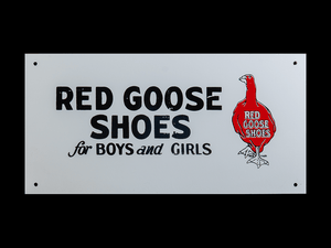 Red Goose Shoes Sign
