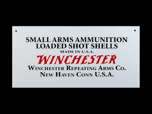 Winchester Small Arms and Ammunition Loaded Shot Shells Sign
